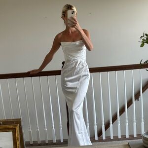 NOOKIE strapless white maxi dress